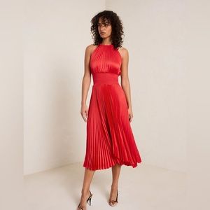 A.L.C. Renzo II Pleated Midi Dress Red Brand new w/ tags, size 6